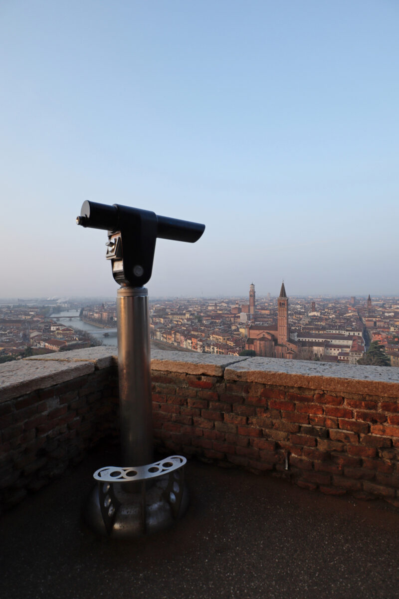 Verona Ausblick über die Altstadt vom Castel San Pietro