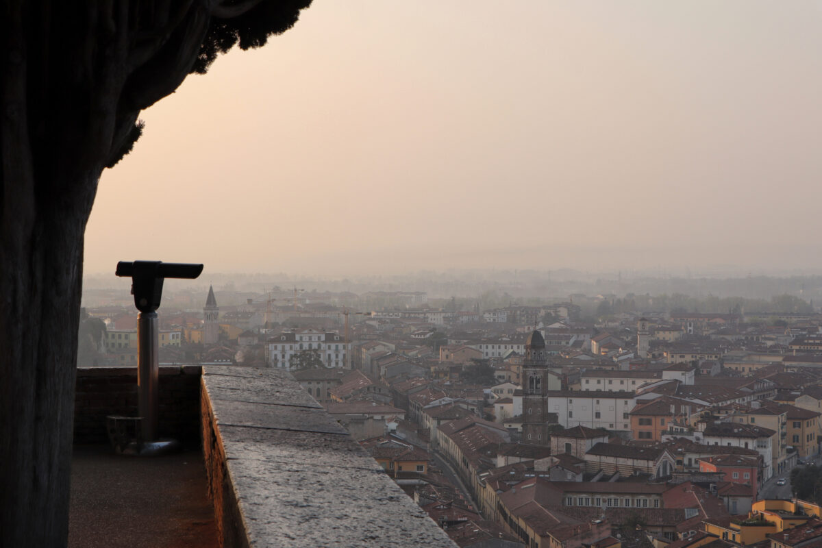 Verona Italien Castel San Pietro View Ausblick Sonnenaufgang Sunrise