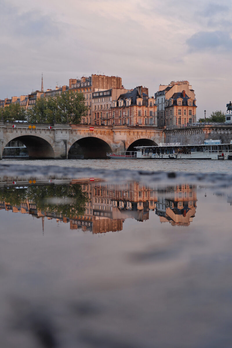 Paris Île de la Cité Goldene Stunde Sonnenuntergang Seine Pont Neuf