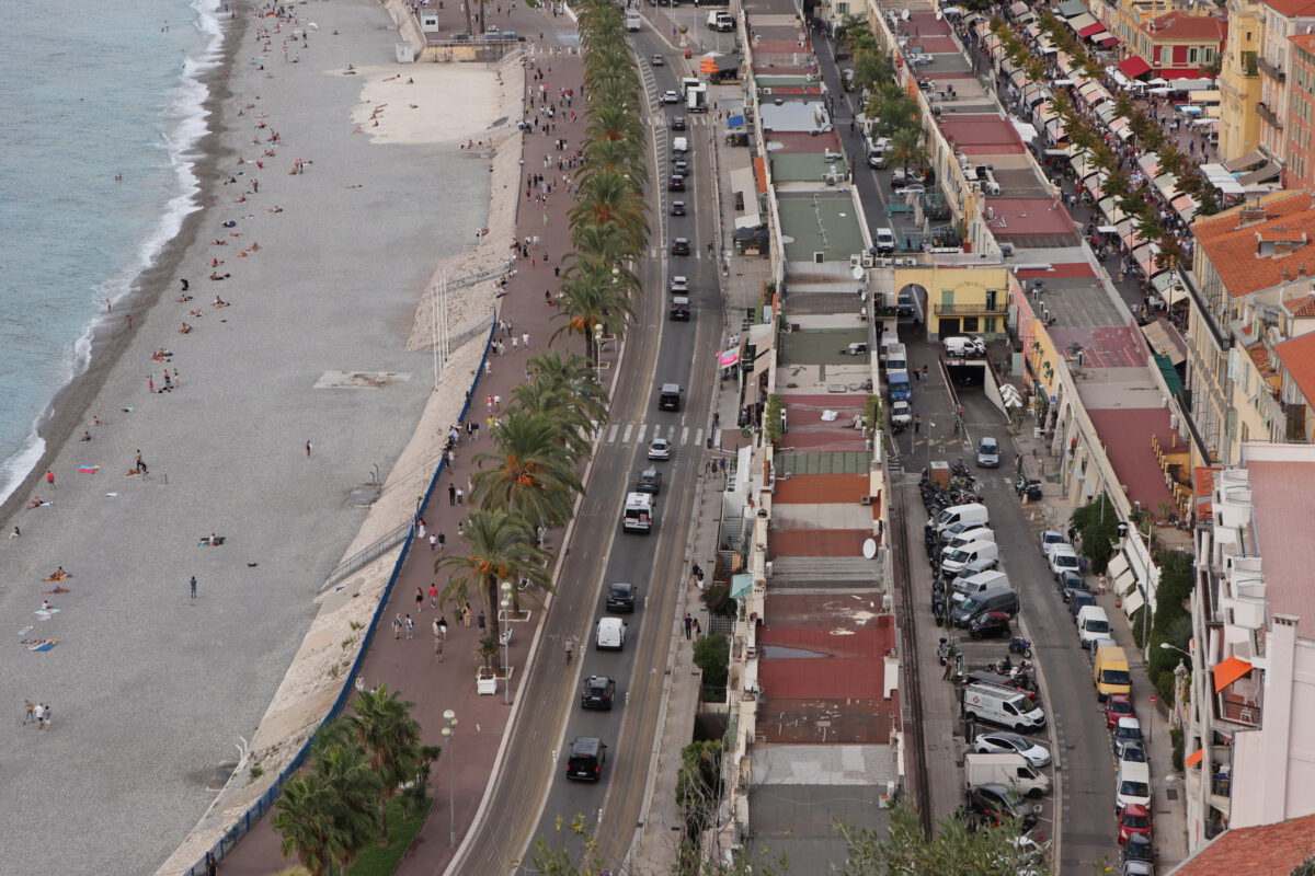 Nizza Nice Côte d'Azur Promenade des Anglais von oben View Ausblick Reisefotografie