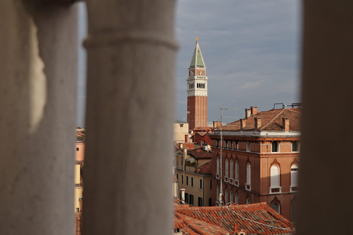 Venedig Venezia Scala Contarini del Bovolo Ausblick Campanile di San Marco