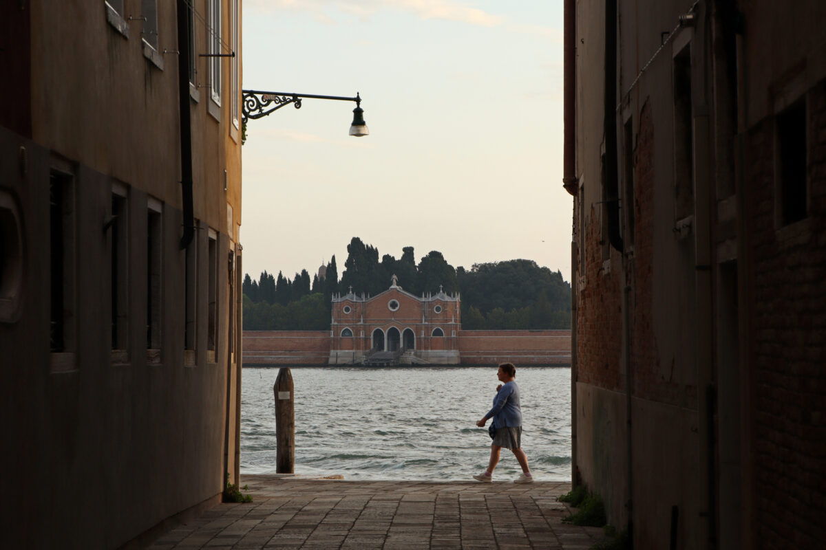 Venedig Venezia Fondamente Nove Sonnenaufgang Goldene Stunde Blick auf San Michele