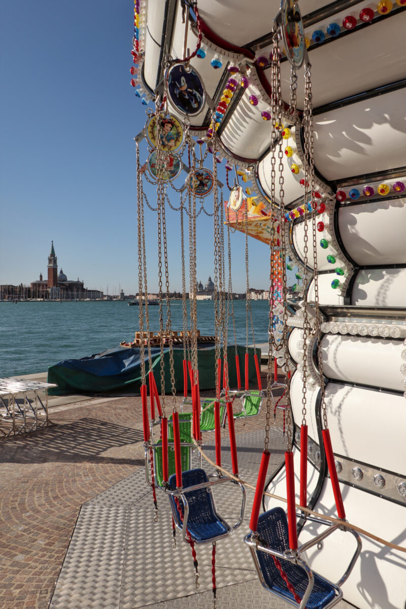 Venezia Venedig Riva degli Schiavoni Karussel Becken von San Marco Ausblick