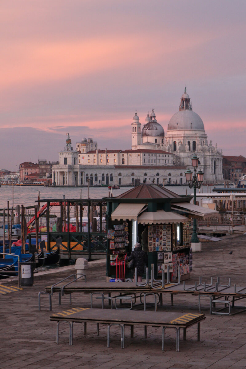 Venezia Venedig Riva degli Schiavoni Santa Maria della Salute Sonnenaufgang Morgenrot