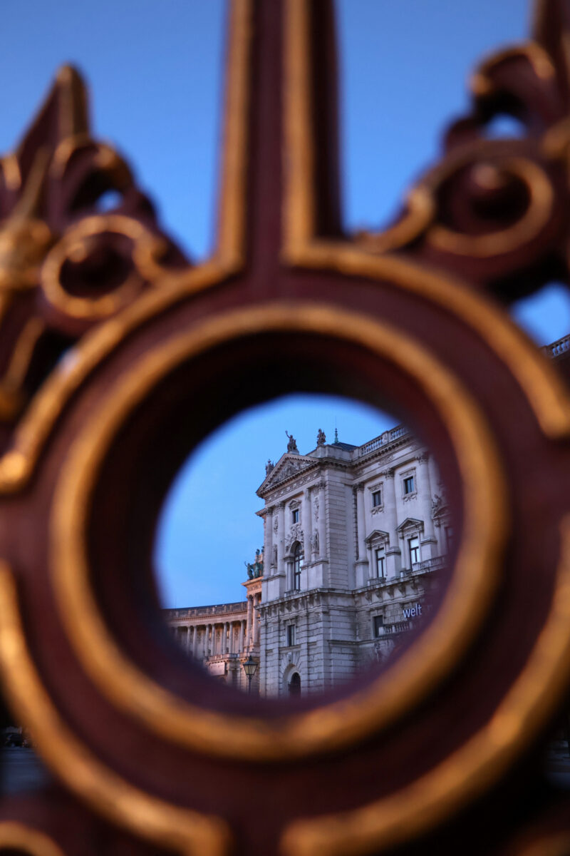 Wien Innere Stadt Altstadt Hofburg Details Blaue Stunde Abends