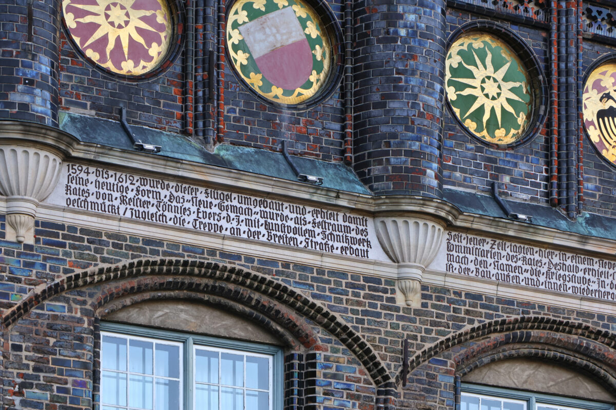 Lübeck Altstadt Historisches Rathaus Stadtverwaltung Fassade Details