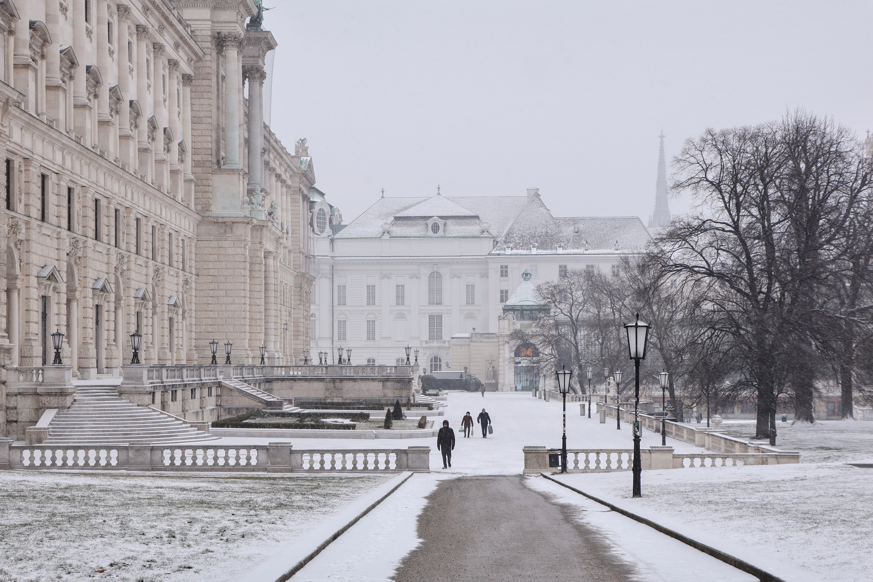 Wien Burggarten Schnee Winter Hofburg