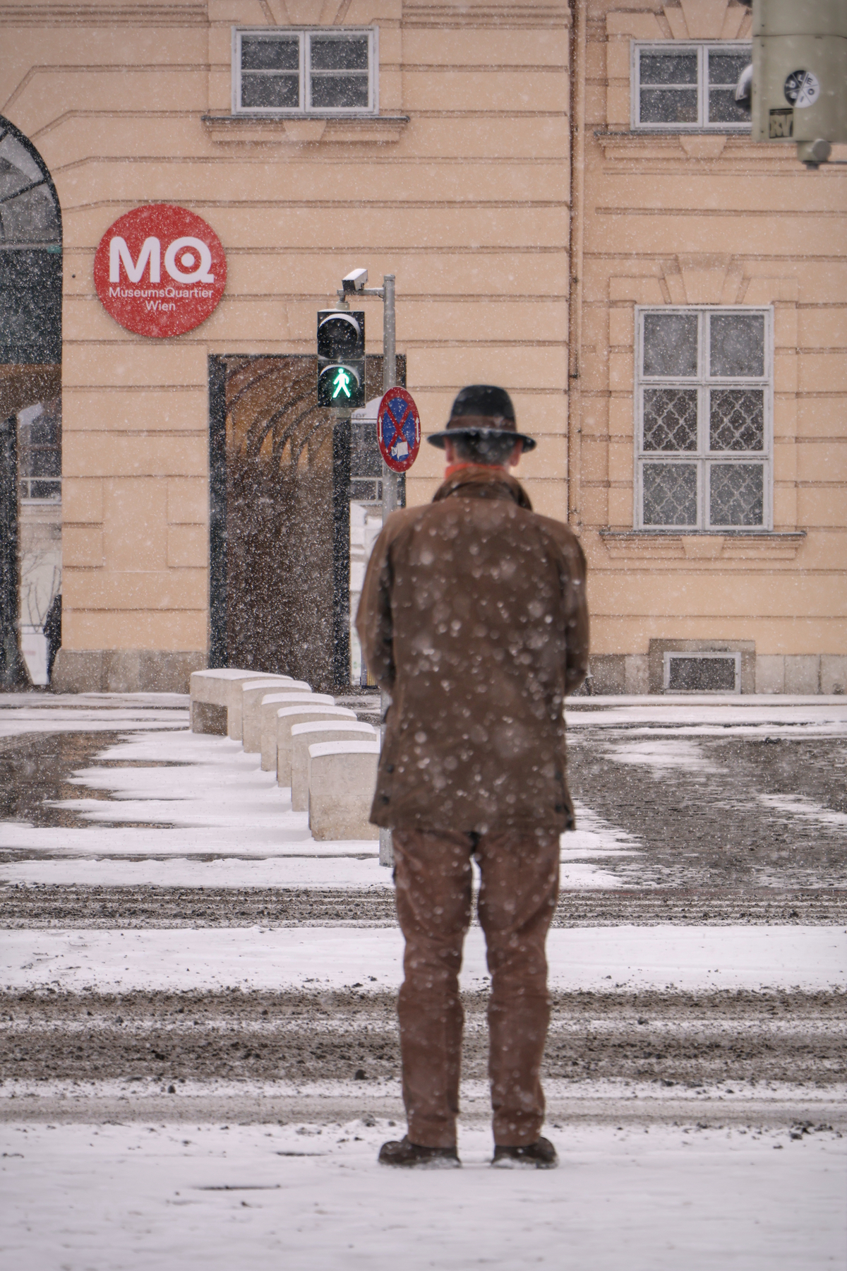 Wien Museumsquartier Schnee Winter