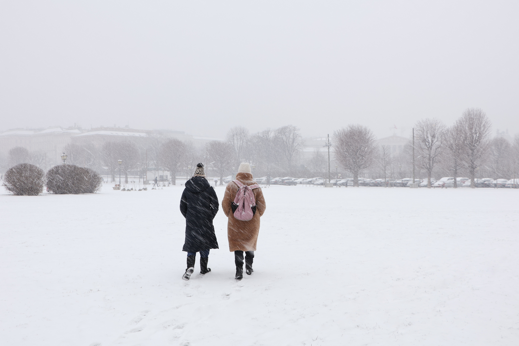 Wien Heldenplatz Winter Schnee