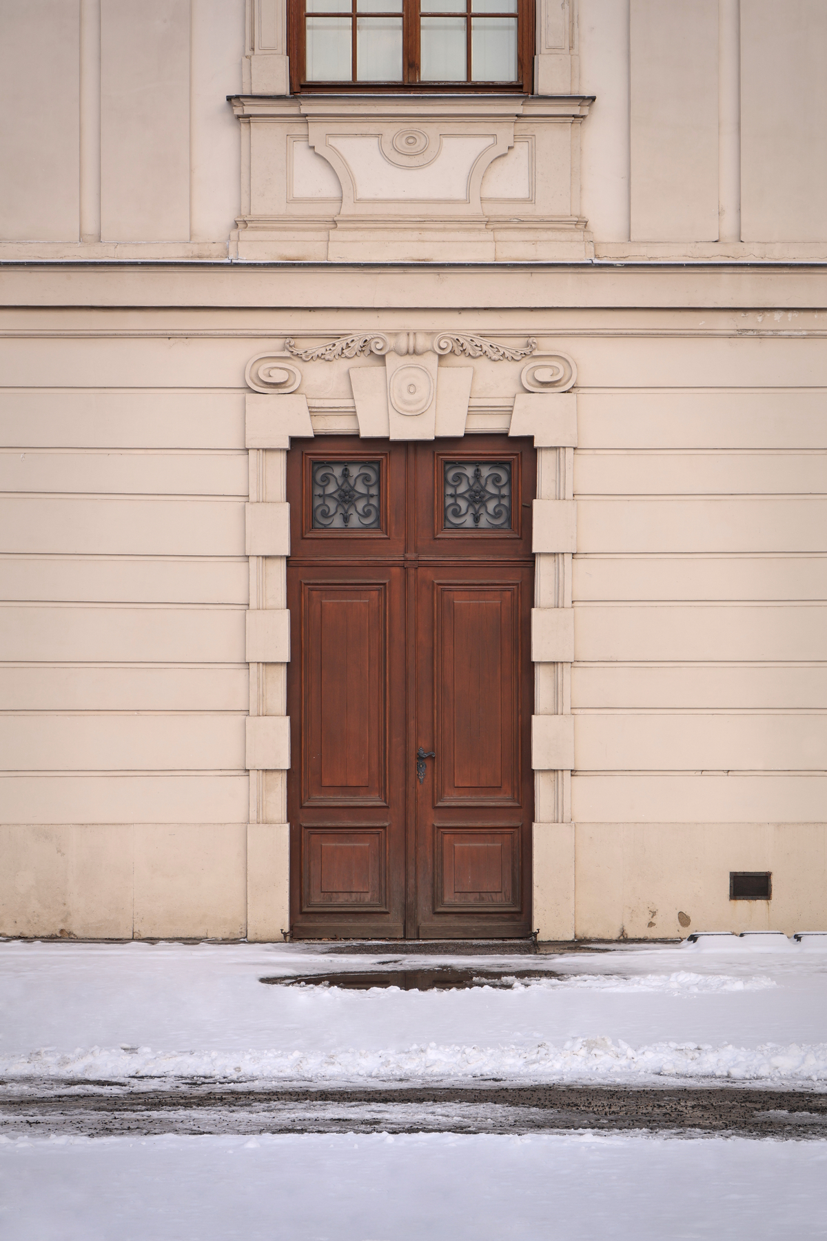 Wien Schloss Belvedere Details Winter Schnee