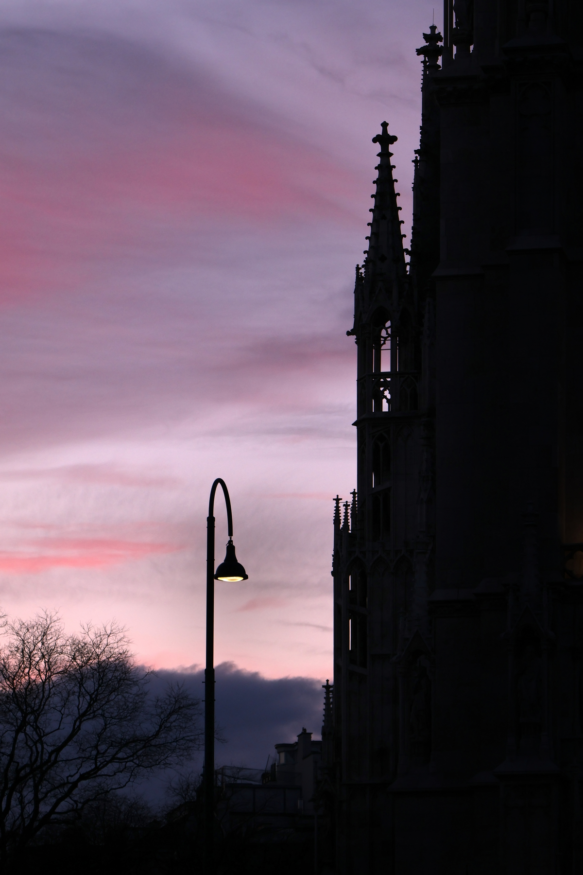 Wien Votivkirche Sonnenuntergang Details