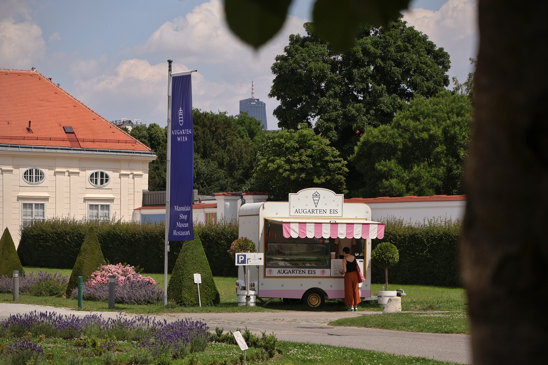 Wien Augarten Sommer Eisstand