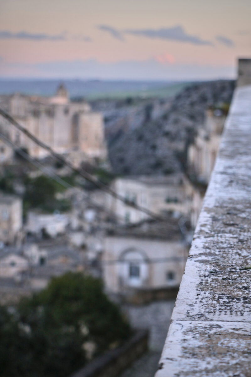 Matera Aussicht vom Domplatz bei Sonnenaufgang
