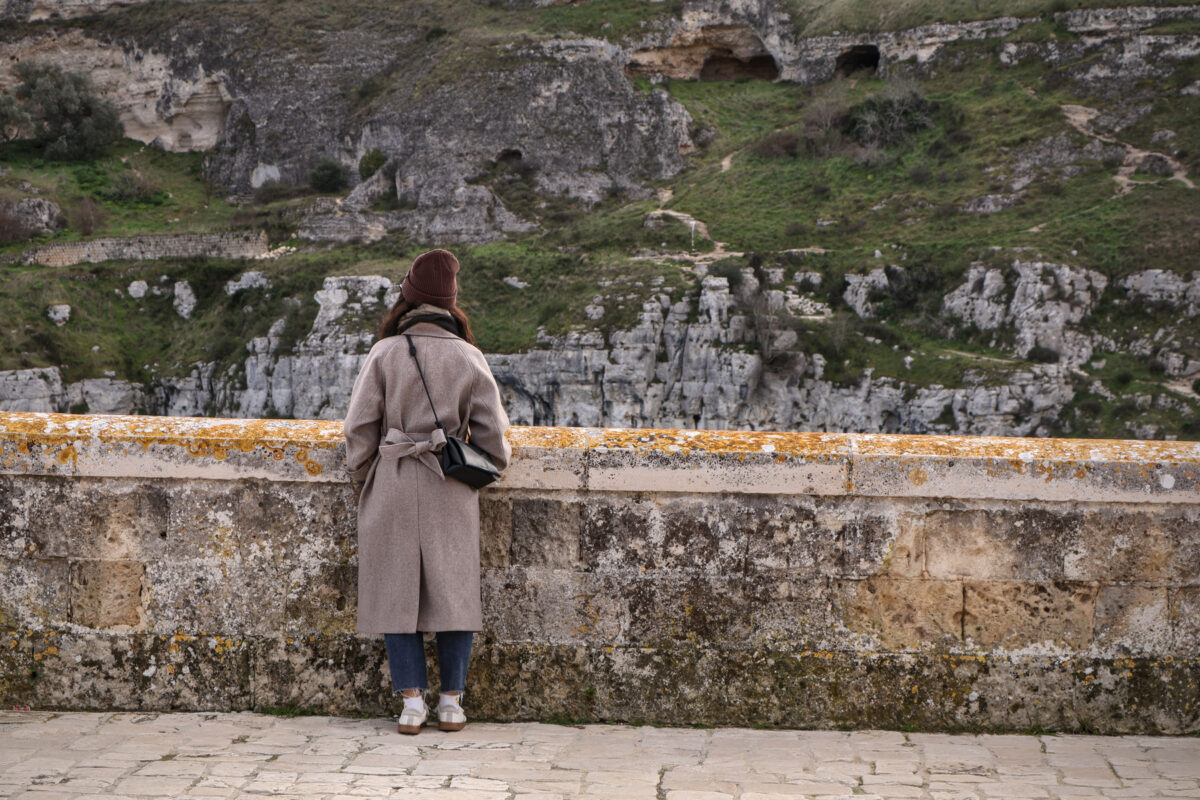 Matera Ausblick auf die Schlucht Gravine di Matera