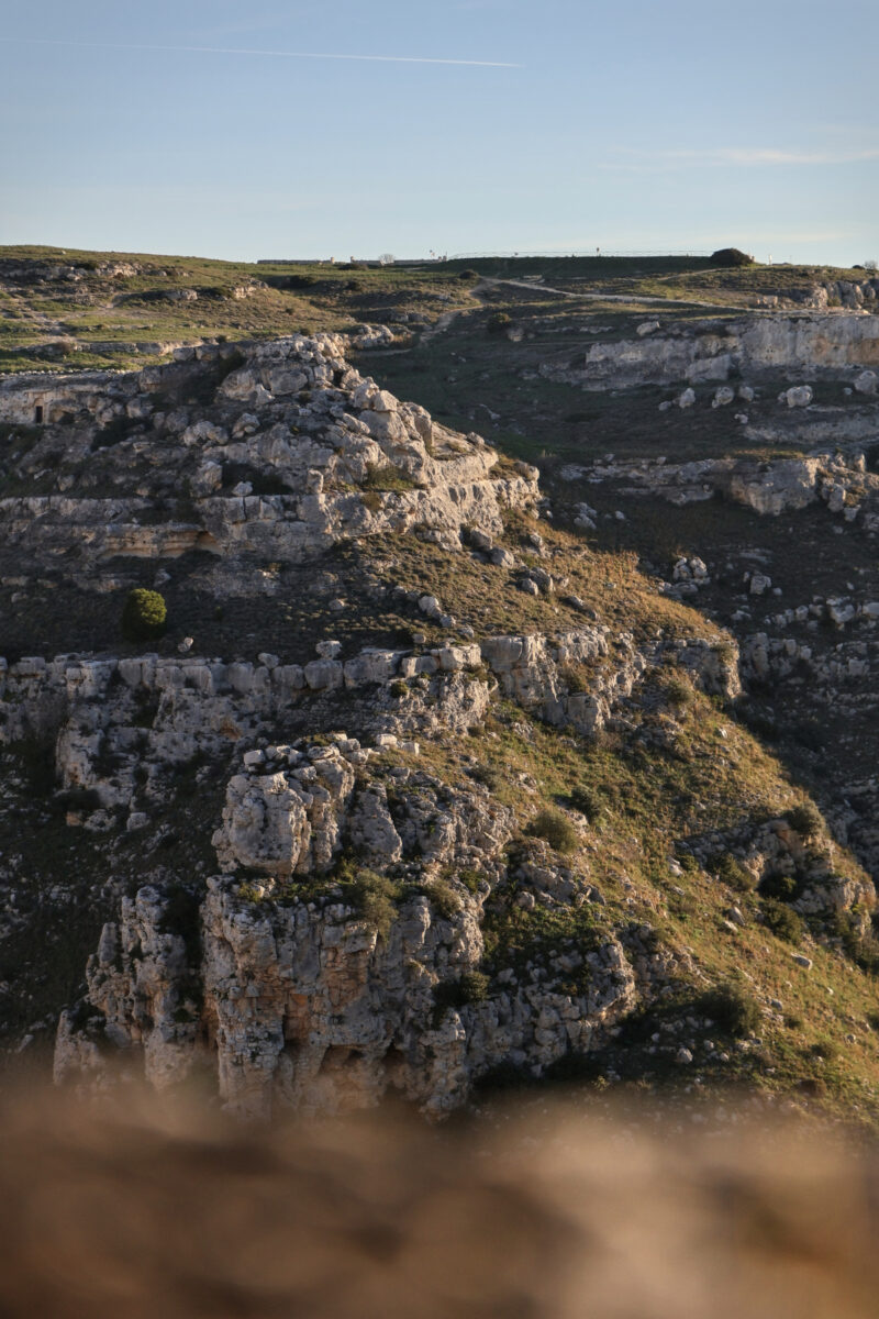 Gravine di Matera Schlucht Felsen