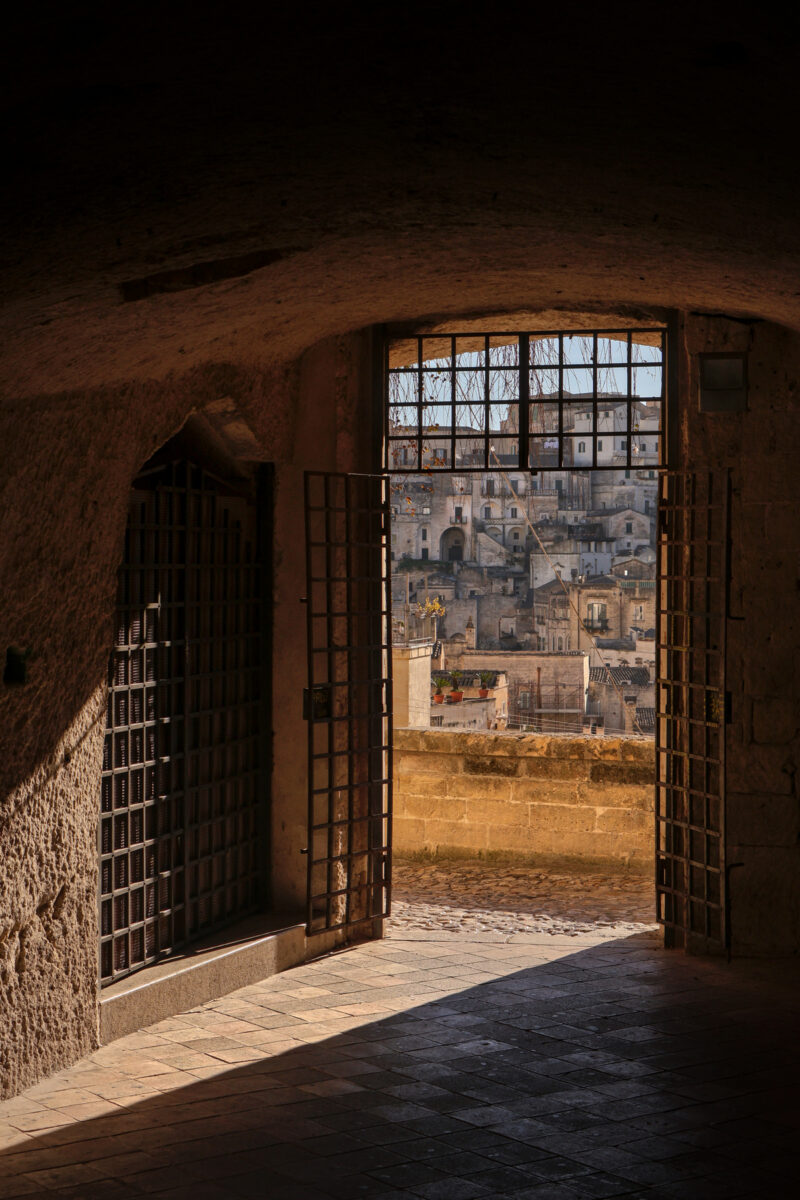 Sassi di Matera Durchgang Ausblick