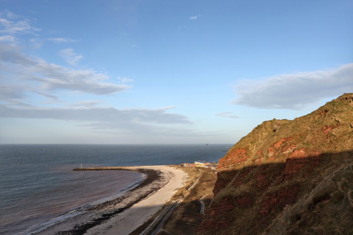 Helgoland Blick vom Oberland auf den Nordstrand
