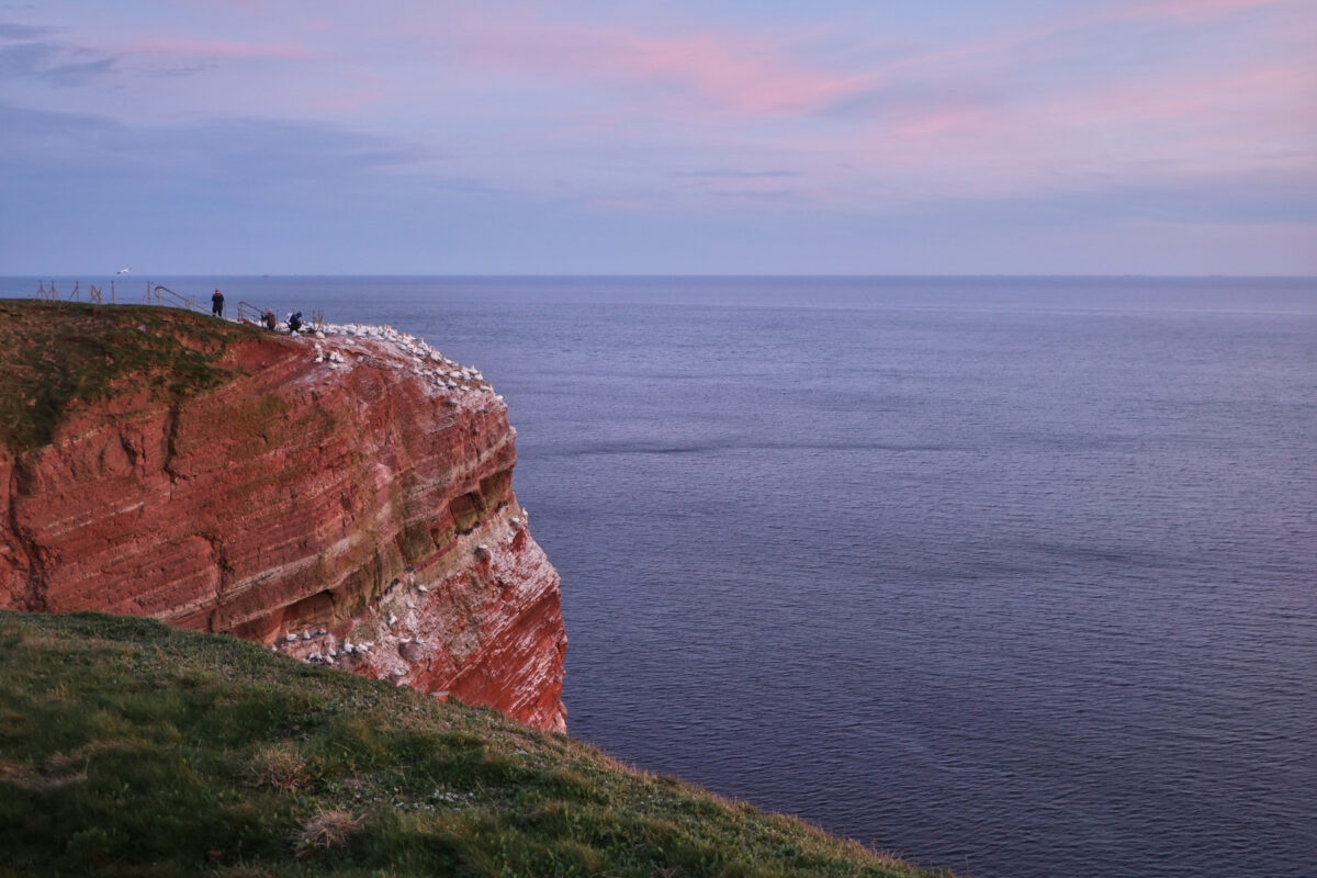 Helgoland Oberland Steilklippen Sonnenuntergang Blaue Stunde