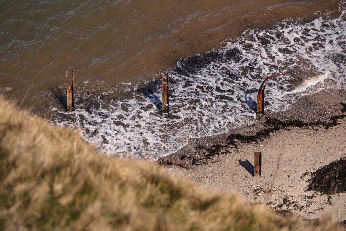 Helgoland Blick vom Oberland auf den Nordstrand